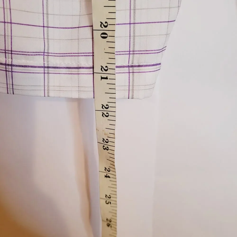 Vintage Oakley white and purple plaid board shorts Size 32 Surfer Retro Beachy